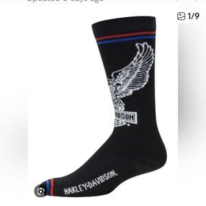 Harley-Davidson Wolverine Patriotic Riding Socks, 2 Pairs, Size L, NWT